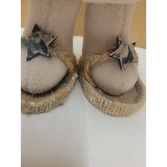 Snowman In Snowshoes Standing 14" Broom Pale of Snowballs Table Top Decor - Picture 3 of 8